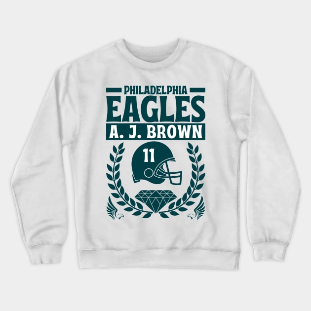 Philadelphia Eagles A. J. Brown 11 Edition 2 Crewneck Sweatshirt by Astronaut.co